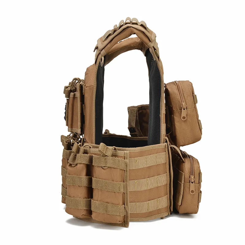 Molle Tactical Vest Multi Functional Lightweight Vest Set for Training Clothing Security Protection Vest