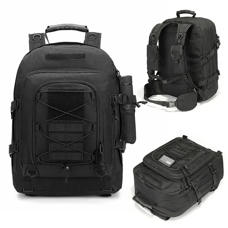 Molle Tactical Backpack 45L Large Capacity Expandable Waterproof and Durable Outdoor Sports Backpack