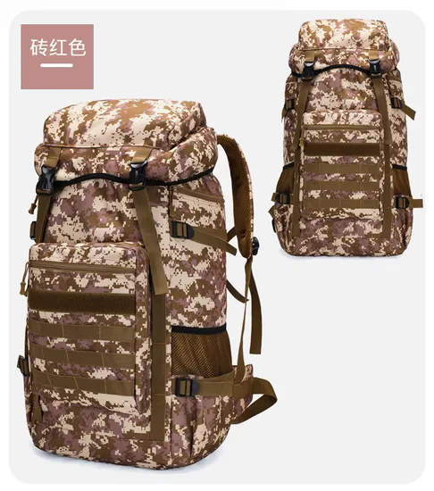 Outdoor Sports Backpack Mountaineering Hiking Travel Backpack 80L Large Capacity Lightweight Tactical Bag