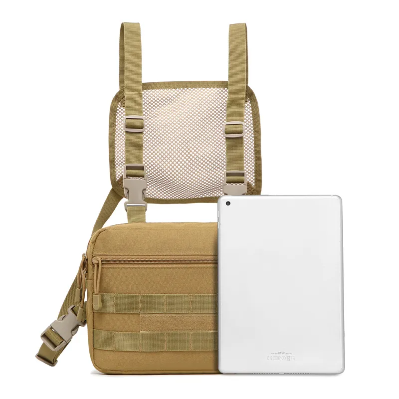 New Mens Multifunctional Chest Bag Tactical Anti-Theft Trendy Hip-Hop Bag