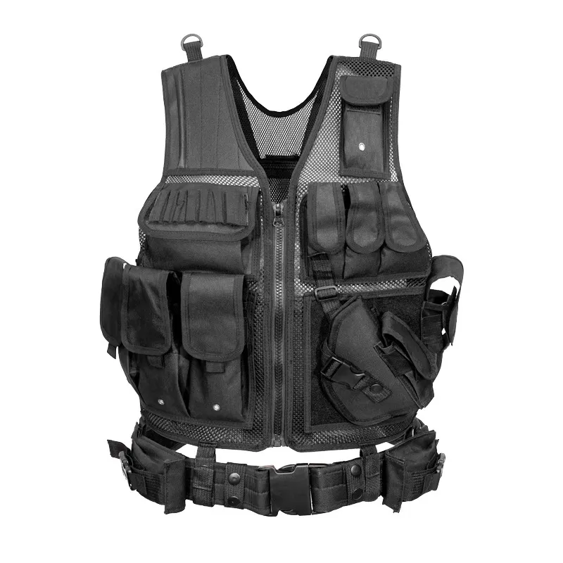 Factory Customized Vest Equipment Tactical Vest Mesh Amphibious Wilderness Exploration Multifunctional Vest