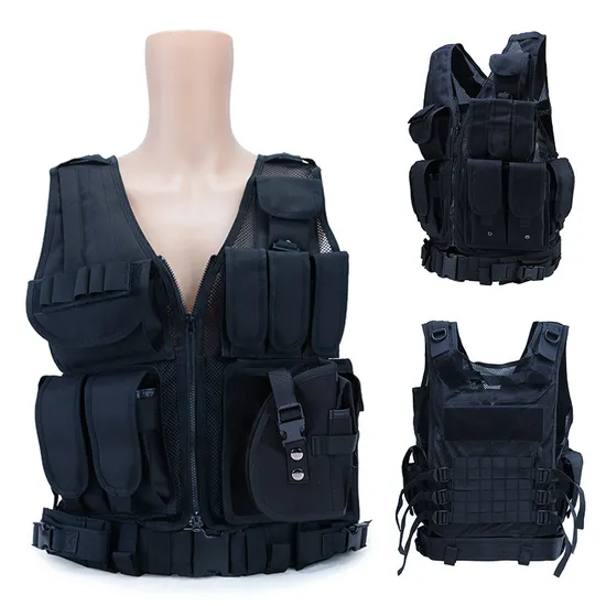 Summer Training Lightweight Multifunctional Outdoor Camouflage Triple Pocket Tactical Vest