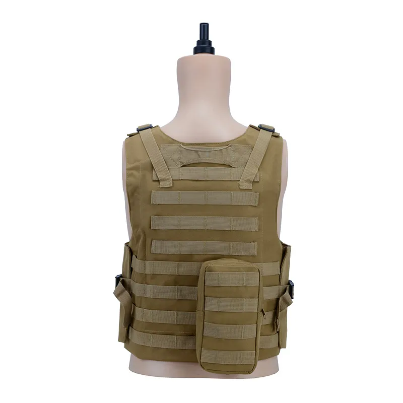 Training Lightweight and Multifunctional Outdoor Camouflage Triple Pocket Tactical Vest with Quick Detachable Vest