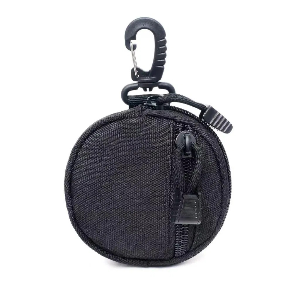 Outdoor Round Bag Triangular Buckle Circular Parts Earphone Bag