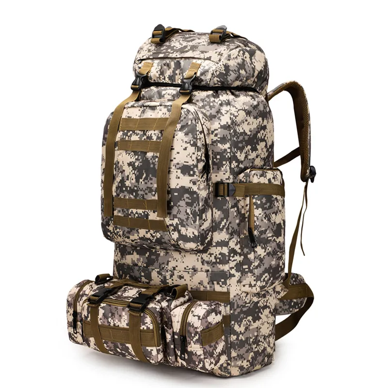 100L Large Capacity Camouflage Waterproof Sports Backpack Outdoor Camping Backpack