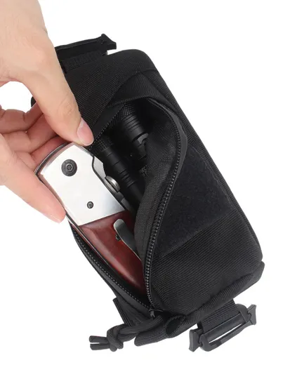 Tactical Portable Outdoor Mountaineering and Hiking Mobile Phone Bag EDC Accessory Kit Shoulder Strap Hanging Bag