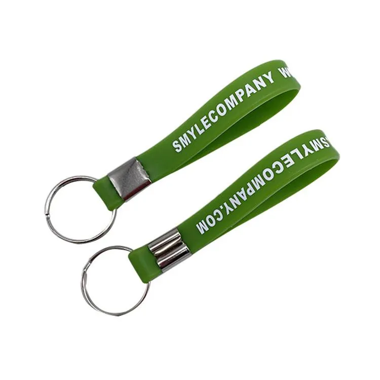 Wholesale Customized High Quality Cheap Silicon Keyring Silicone Wristlet Key Holder