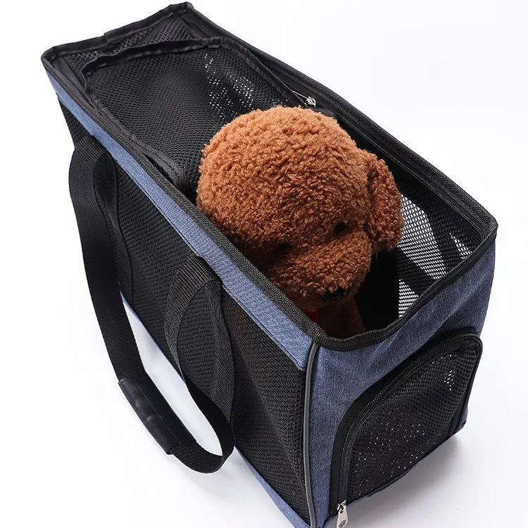 Cheap Medium Large Safety Zippers Foldable Crossbody Airline Approved Pet Cat Dog Carrier Travel Bag