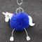 Keychain Rex Rabbit Hairball Pendant PU Leather Cartoon Plush Ladies Bag