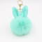 Hot Fluffy Girly POM POM Keyring with Ear Round Shaped Fur Ball Mini Plush Keychain
