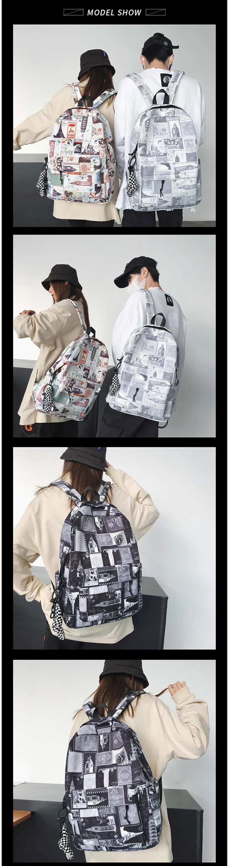 New Fashion Large Capacity Women Backpack Waterproof Oxford Backpack Sports Backpack for Women Men