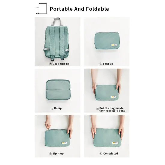 Light Leisure Large Capacity Foldable Travel Bag Backpack