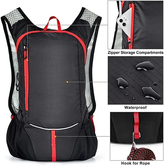Factory Custom Outdoor Sports Hydration Pack with 2L Water Bladder Cycling Backpack Motor Driving Hiking Walking Bag