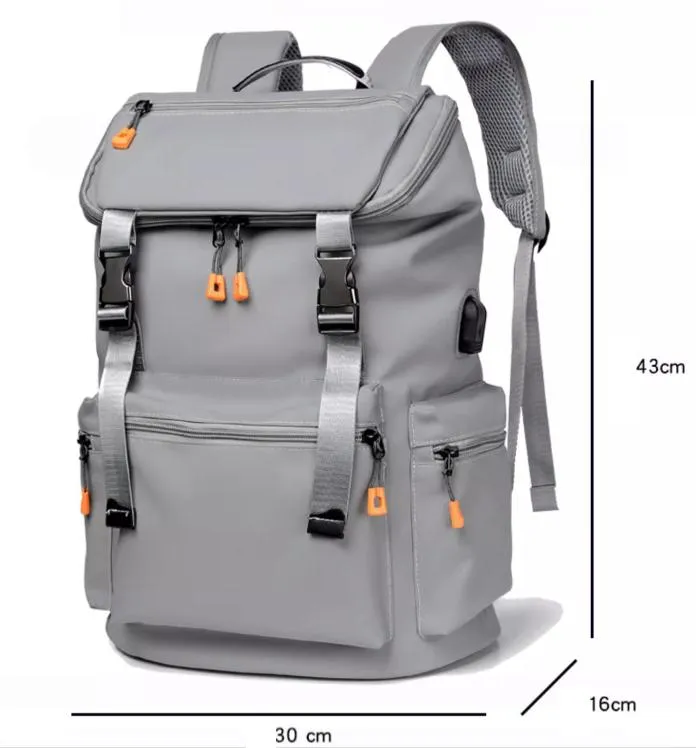 Men&prime;s Backpack Business Casual Large Capacity Travel Bag Computer Backpack School Student Schoolbag