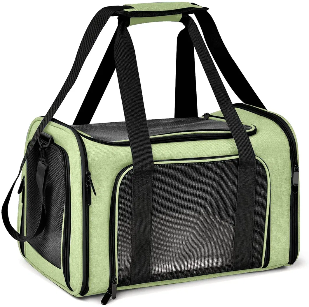 Factory Custom Portable Pet Outdoor Travel Soft Sided Foldable Breathable Small Dog Cat Bag