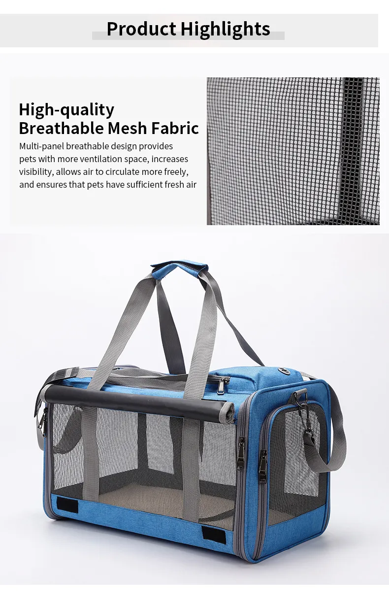 Portable Pet Outdoor Travel Products Soft Sided Foldable Breathable Small Dog Cat Puppy Carrier Sling Bag