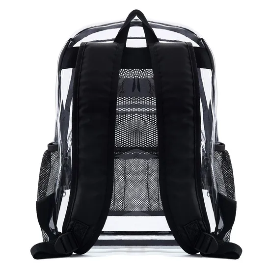 Custom School Outdoor Waterproof Clear Transparent PVC Backpack Clear Backpack