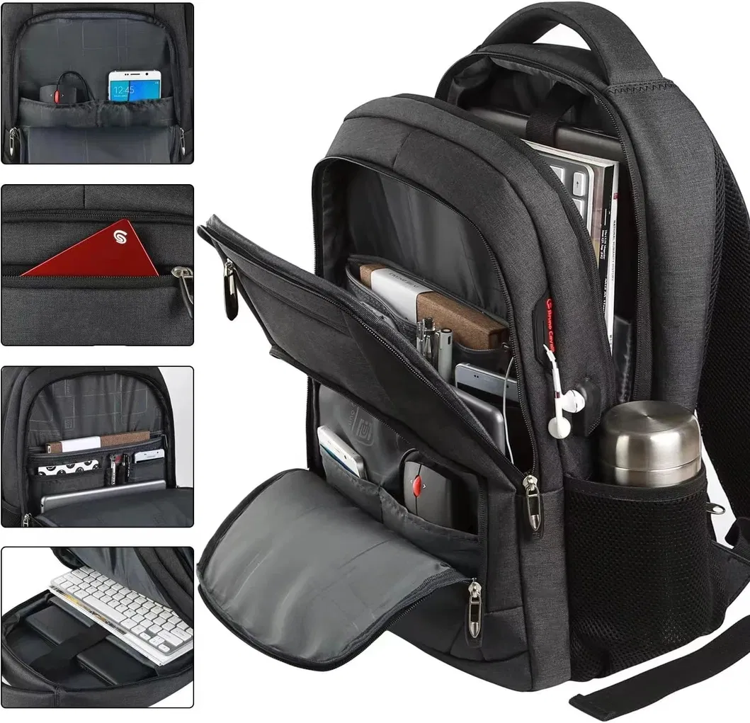 Factory Unisex Multifunction USB Backpack Bags Hiking Travel Notebook School Bag Anti Theft Nylon Laptop Bags