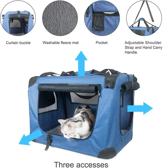 Custom Portable Folding Small Tote Cat Carrying Carrier Bag Travel Dog Pet Bag