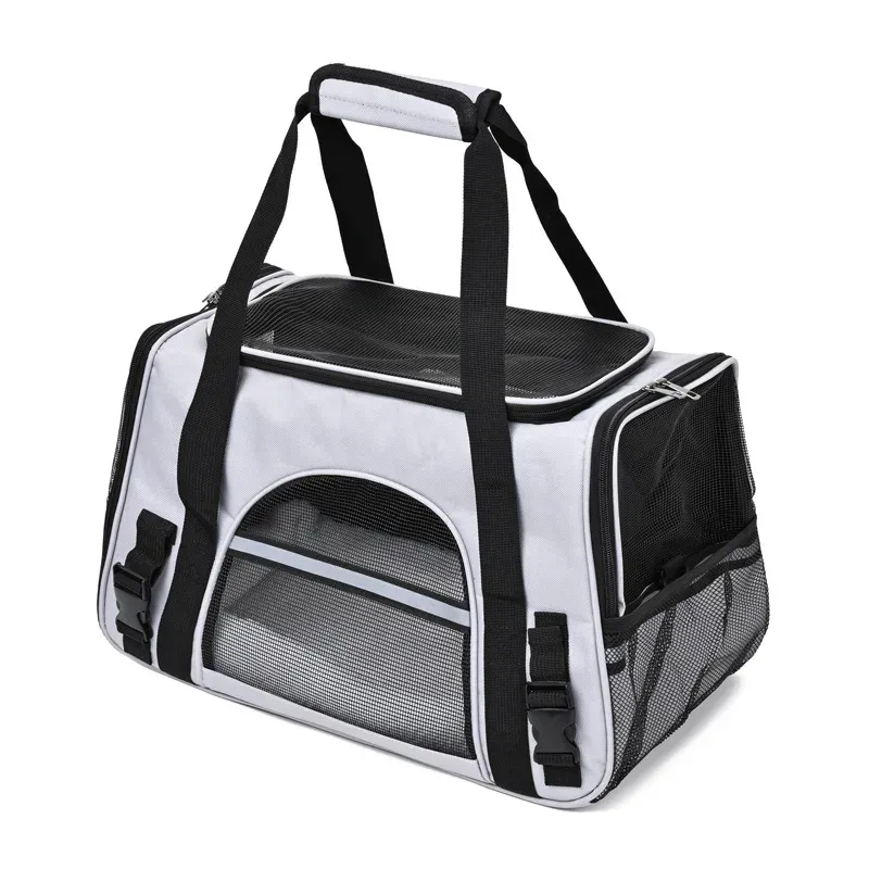 Factory Custom Portable Pet Carriers Mesh Window Sling Large Capacity Cat Bag
