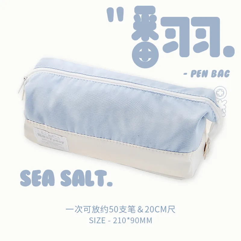 Large Capacity Stationery Bag School Supplies Storage Multifunctional Zipper Pencil Bag