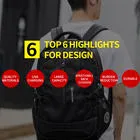 Custom Zipper Travel Backpack 17 Inches Waterproof Outdoor Laptop Backpack