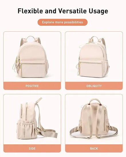 Hot Selling Fashion Women Pink Backpack Casual Backpack Mini Bag for Girls