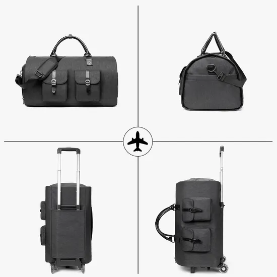 Business Detachable Pull Rod Travel Bag Large Capacity Clothing Storage Bag Folding Suit Bag