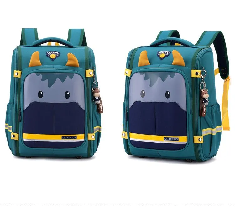 New Shoulder Backpack for Elementary School Students Boys and Girls Cute Cartoon Lightweight Spine Protection Backpack