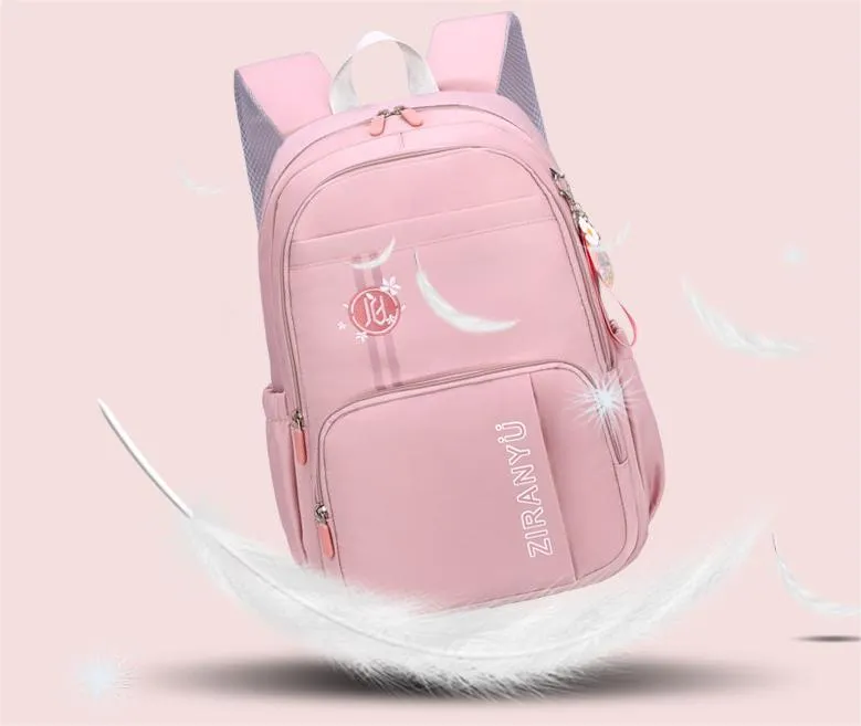 Factory Customized Primary and Secondary School Backpacks for Girls Simple and Large Capacity Backpacks