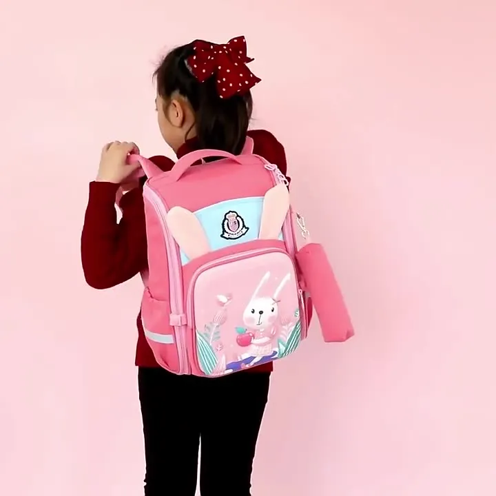 New Backpack for Elementary School Students in Grades 2-5 Boys and Girls Lightweight Spine Protection Space Backpack