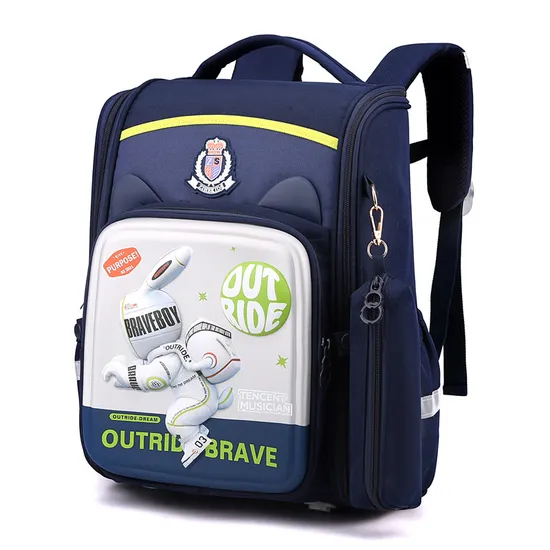 New Backpack for Elementary School Students in Grades 2-5 Boys and Girls Lightweight Spine Protection Space Backpack