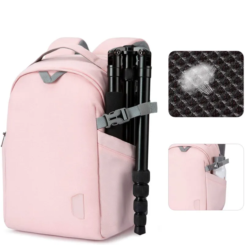 Fashion Travel PU Camera Backpack Women Large Backpack Leisure Outdoor Photography Equipment Storage Backpack