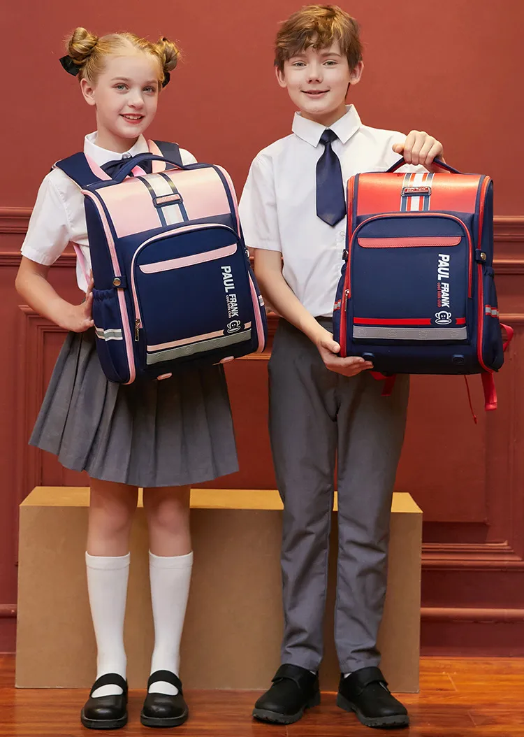 Primary School Backpack for Grades One to Six Boys and Girls Shoulder Bag for Reducing Burden and Protecting Spine
