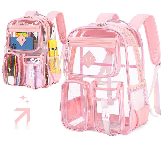 Transparent Backpack Waterproof Large Capacity Elementary School Backpack