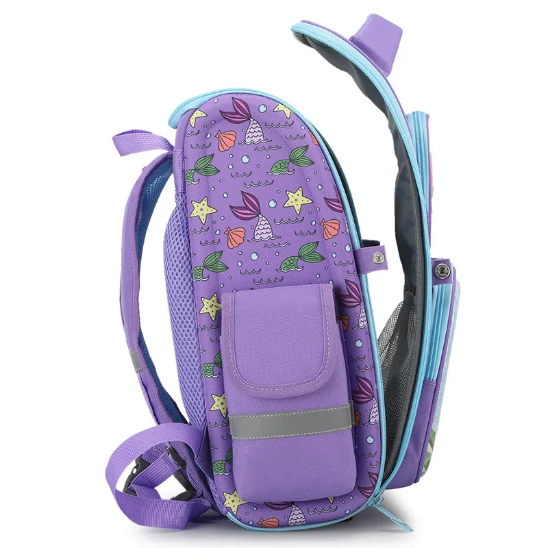 2024 New Kindergarten Children&prime;s Backpack School Student Load Reduction and Spinal Protection Cartoon Unicorn Backpack