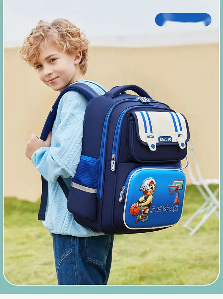 Primary School Students Girls and Boys New 2024 Load Reduction and Spine Protection Children&prime;s Backpack