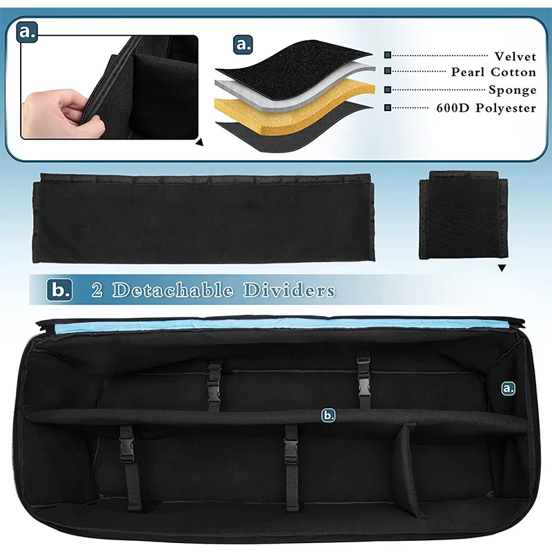 Multifunctional Anti Splash Travel Photography Tripod Storage Bag Outdoor One Shoulder Astronomical Telescope Shock-Absorbing Crossbody Bag