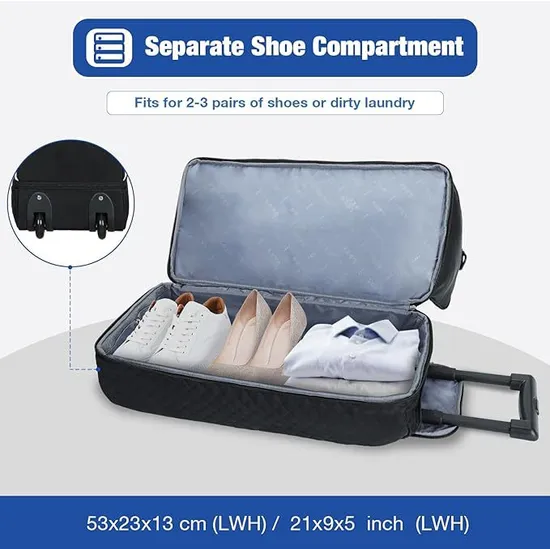 Men′s Business Foldable Travel Bag Short Distance Travel Handheld One Shoulder Waterproof Multi Functional Pull Rod Suit Bag Cross Border