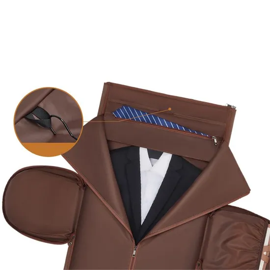 Folding Travel Suit Bag Luggage Bag Large Capacity Portable Pull Rod Suit PU Leather Bag