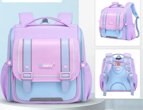 Factory Children′s Primary School Student Spinal Protection Weight Reduction Oxford Cloth Anti Splashing Backpack