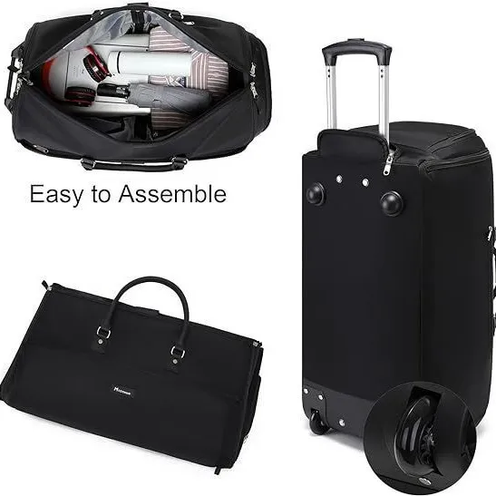 Men&prime;s Business Foldable Travel Bag Travel Handheld One Shoulder Waterproof Multi Functional Pull Rod Suit Bag