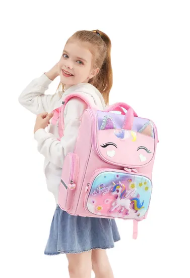 2024 New Children′s Primary Backpack with Spine Protection Splash Proof Oxford Cloth