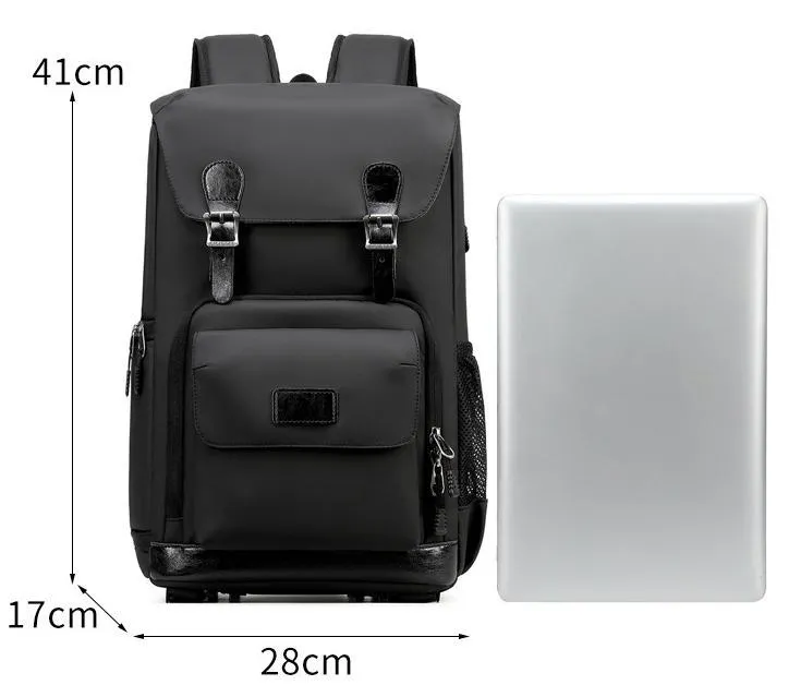 Large Capacity Shoulder Photography Backpack Vintage Canvas Camera Backpack Drone 17 Inch Computer Backpack