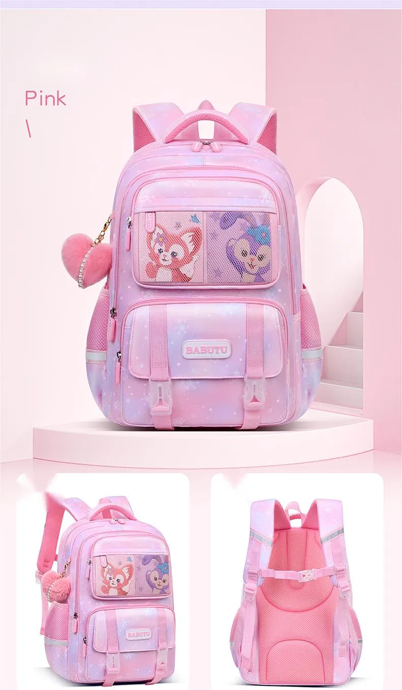 New Elementary School Backpack for Girls Spinal Protection and Weight Reduction Lightweight Travel Backpack