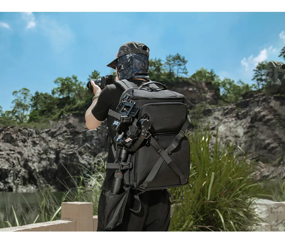 SLR Dual Shoulder Camera Bag Waterproof Anti-Theft Large Capacity Drone Photography Backpack
