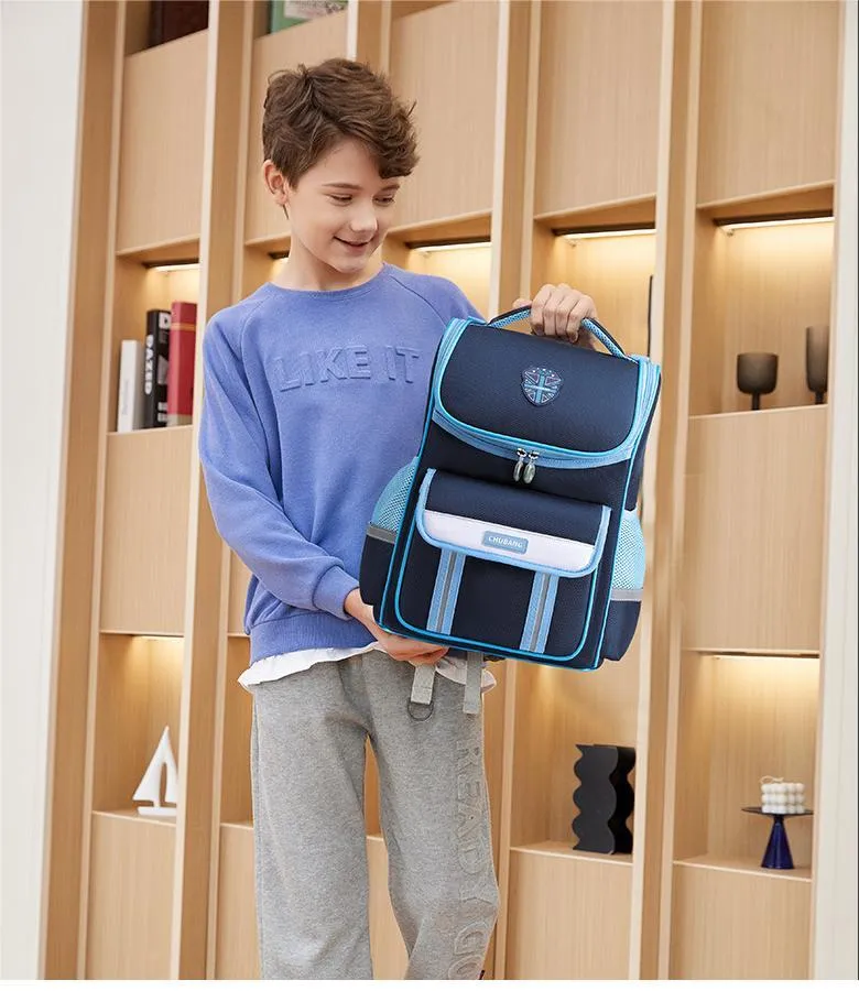 New Children&prime;s Backpack for Primary School Students Lightweight Large Capacity British Style Student Backpack