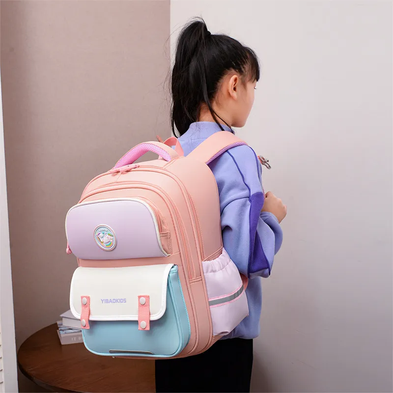 New Student Backpack Primary School Student Load Reduction and Spinal Protection Backpack