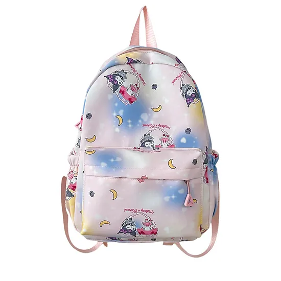 Primary School Backpack Starry Sky Large Capacity Nylon Full Print Cute New Kuromi Cartoon Creative Backpack