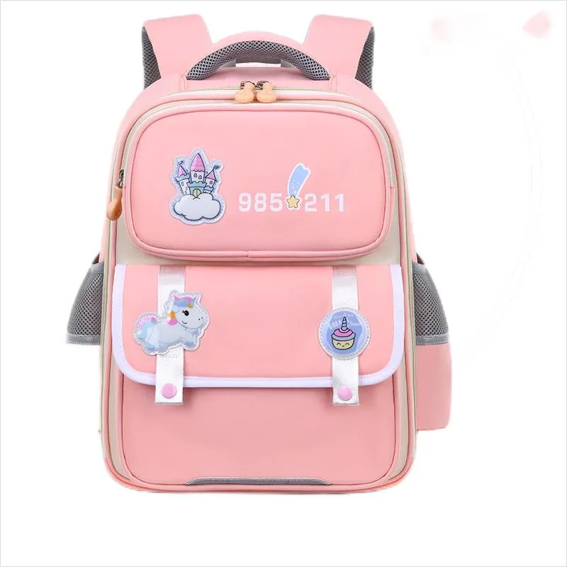 New Primary School Student Spinal Protection and Load Reduction Backpack Lightweight Large Capacity Backpack